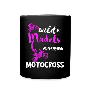 Motocross Bike Offroad Motorcycle Biker - Tasse einfarbig - Schwarz - Vorne