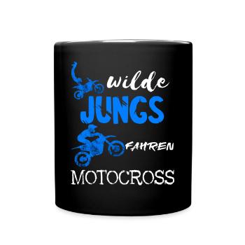 Motocross Bike Offroad Motorcycle Biker - Tasse einfarbig - Schwarz - Vorne