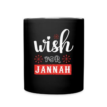 Funny wish for Jannah Christmas Design - Full Colour Mug - black - Front