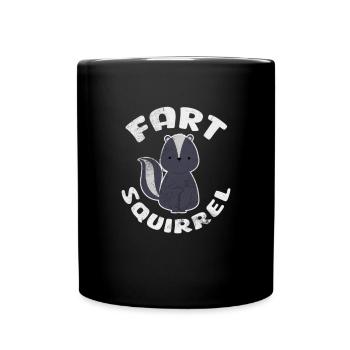 Stinktier Stinken Stinker Skunk Geschenk - Tasse einfarbig - Schwarz - Vorne
