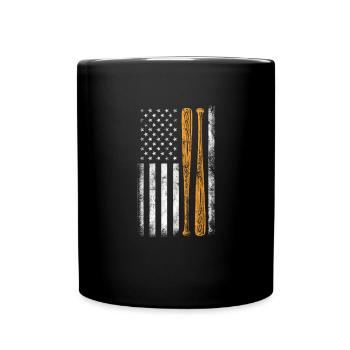 Softball États-Unis - Mug uni - noir - Devant