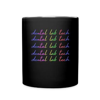 Dental technicians work dentist gift - Full Colour Mug - black - Front