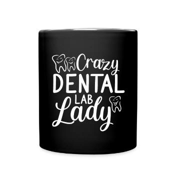 Dental technicians work dentist gift - Full Colour Mug - black - Front