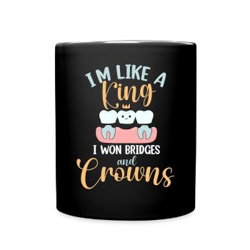 Dental technicians work dentist gift - Full Colour Mug - black - Front
