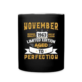 Anniversaire Novembre 1963 né Vintage - Mug uni - noir - Devant
