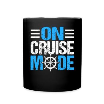 Kreuzfahrt Kreuzfahrtschiff Urlaub Meer - Tasse einfarbig - Schwarz - Vorne