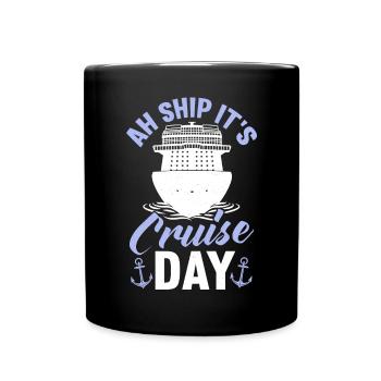 Kreuzfahrt Kreuzfahrtschiff Urlaub Meer - Tasse einfarbig - Schwarz - Vorne