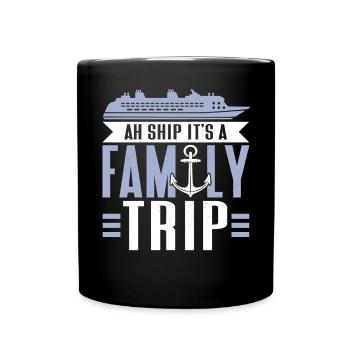 Kreuzfahrt Kreuzfahrtschiff Urlaub Meer - Tasse einfarbig - Schwarz - Vorne