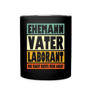 Laborant Vater Ehemann Held - Tasse einfarbig - Schwarz - Vorne