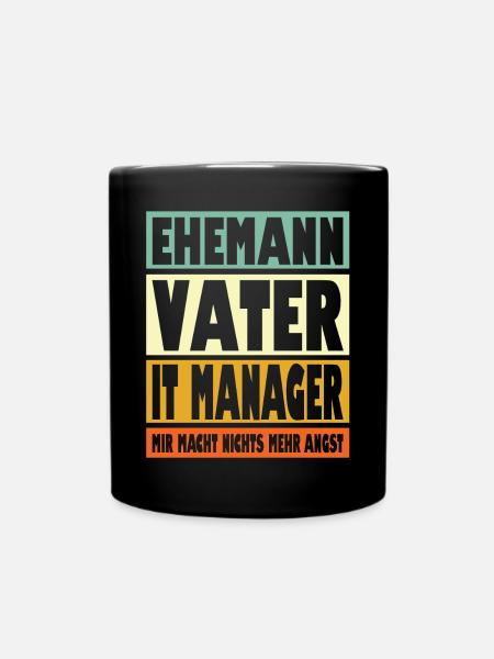 It Manager Vater Ehemann Held - Tasse einfarbig - Schwarz