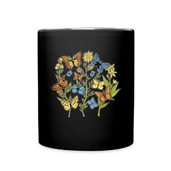 Fleurs Épices Fleuriste Chemise - Mug uni - noir - Devant