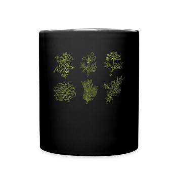 Fleurs Épices Fleuriste Chemise - Mug uni - noir - Devant
