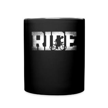 Drôle de vélo de route à vélo - Mug uni - noir - Devant