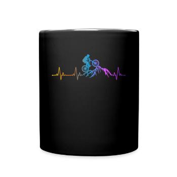 Enduro MTB Mountain Bike Riding - Full Colour Mug - black - Front