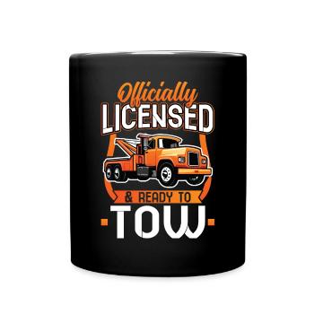 Officially licensed and ready to tow - Full Colour Mug - black - Front