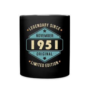 Novembre 1951 Vintage Retro Anniversaire - Mug uni - noir - Devant