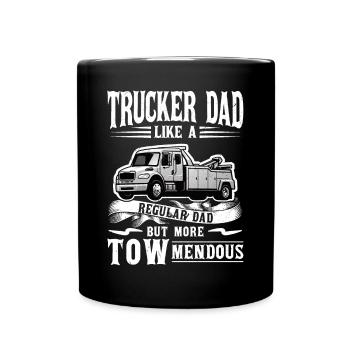 Trucker Dad - Wie Ein Normaler Vater - Tasse einfarbig - Schwarz - Vorne