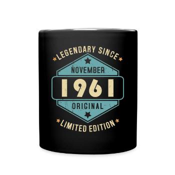 Novembre 1961 Vintage Retro Anniversaire - Mug uni - noir - Devant