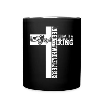 Enduro MTB Mountain Bike Riding - Full Colour Mug - black - Front