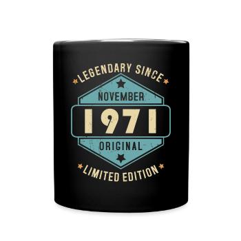 Novembre 1971 Vintage Retro Anniversaire - Mug uni - noir - Devant
