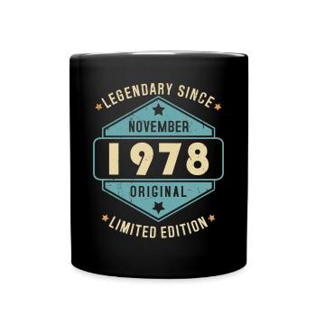 Novembre 1978 Vintage Retro Anniversaire - Mug uni - noir - Devant