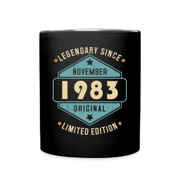 Novembre 1983 Vintage Retro Anniversaire - Mug uni - noir - Devant