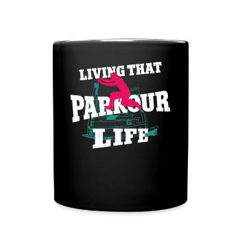Parkour Free Running Traceur - Full Colour Mug - black - Front
