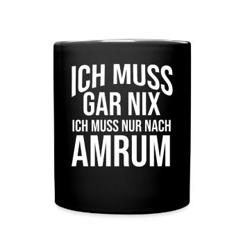 Nordsee Amrum - Tasse einfarbig - Schwarz - Vorne