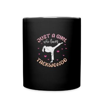 Taekwondo Girl - Full Colour Mug - black - Front