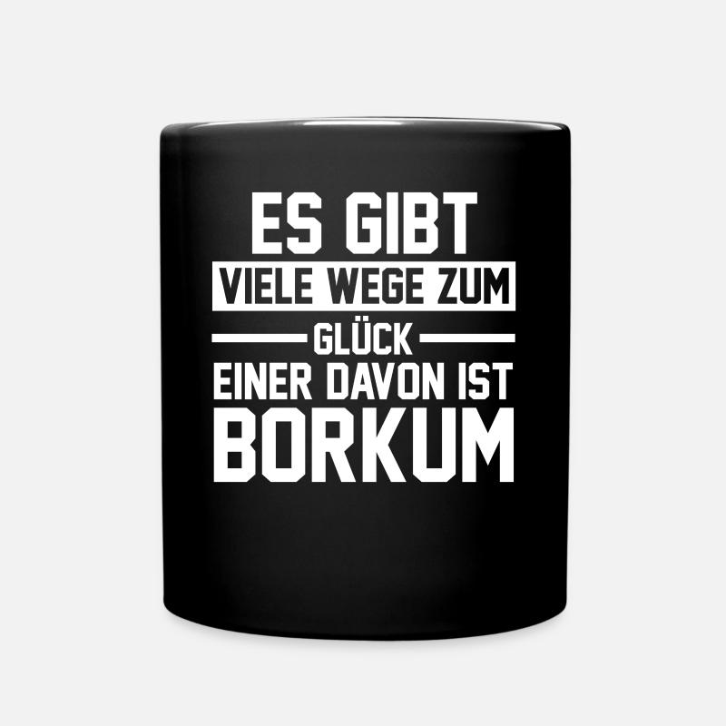 Nordsee Borkum - Tasse einfarbig - Schwarz