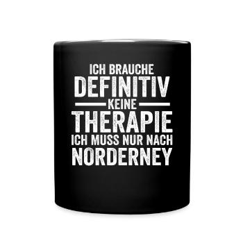 Nordsee Norderney - Tasse einfarbig - Schwarz - Vorne