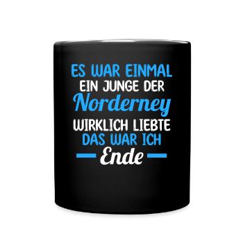 Nordsee Norderney - Tasse einfarbig - Schwarz - Vorne