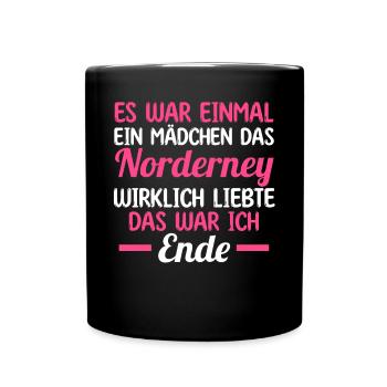 Nordsee Norderney - Tasse einfarbig - Schwarz - Vorne