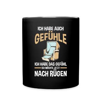 Ostsee Rügen - Tasse einfarbig - Schwarz - Vorne