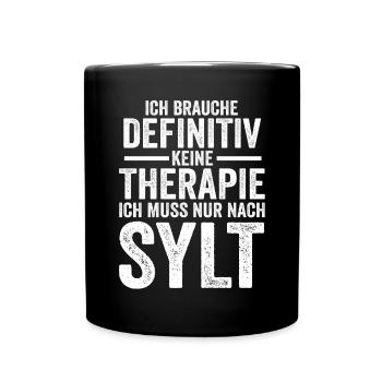 Nordsee Sylt - Tasse einfarbig - Schwarz - Vorne