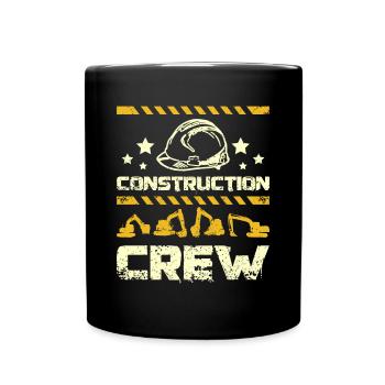 Construction crew - Tasse einfarbig - Schwarz - Vorne