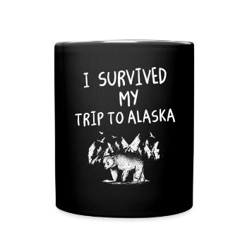 Alaska Geschenk Kinder Herren Damen USA Natur Eis - Tasse einfarbig - Schwarz - Vorne