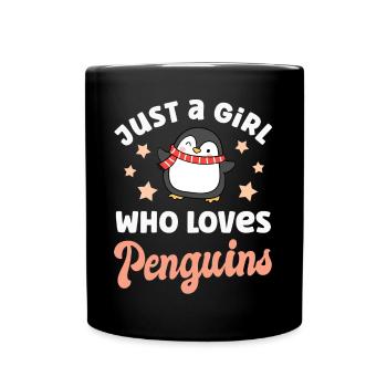 Pinguin Pinguine - Tasse einfarbig - Schwarz - Vorne