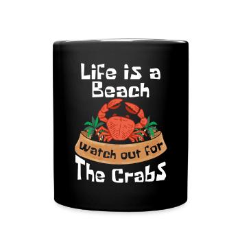 Crabe Tshirt Crabe Crevettes Scorpion Homard - Mug uni - noir - Devant