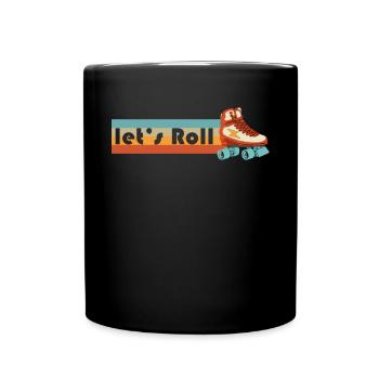 Inline Skate Gift Rollerskates Roller 70s - Mug uni - noir - Devant
