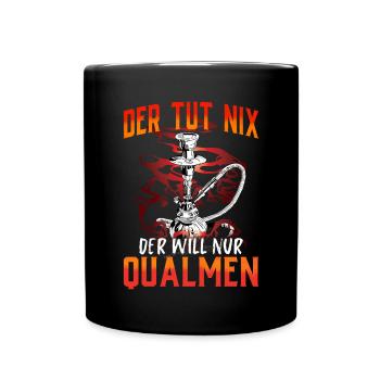 Shisha Doppelapfel Hookah Rauchen Tabak Vape Kohle - Tasse einfarbig - Schwarz - Vorne