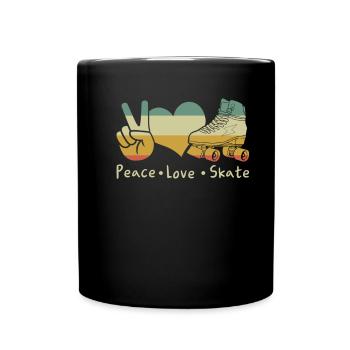Inline Skater - Tasse einfarbig - Schwarz - Vorne