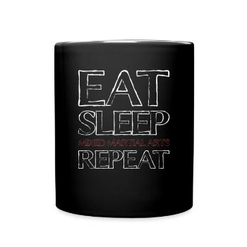 Eating Sleep Martial Arts - Full Colour Mug - black - Front