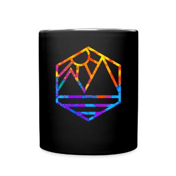 Mountain Mountains Logo Design Mountaineer Gift - Mug uni - noir - Devant