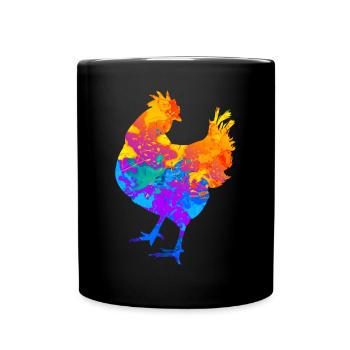 Chicken Chickens Chicken Keeper Chicken Breeder - Full Colour Mug - black - Front