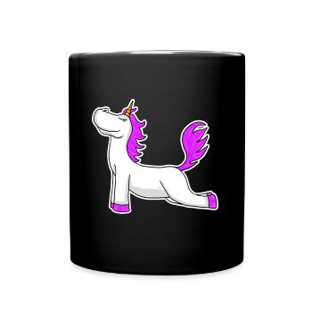 Unicorn Yoga Yoga Teacher Gift Idea - Full Colour Mug - black - Front