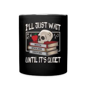 Lustige Lehrer Skelett Geschenkidee - Tasse einfarbig - Schwarz - Vorne