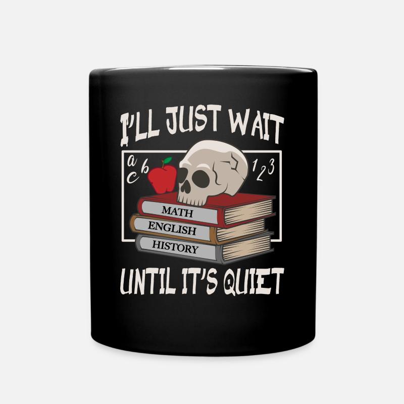 Lustige Lehrer Skelett Geschenkidee - Tasse einfarbig - Schwarz