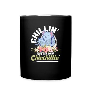 Chinchilla Chinchillin Nagetier Haustier Zookeeper - Tasse einfarbig - Schwarz - Vorne