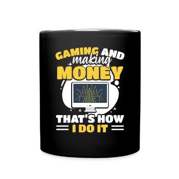Crypto Games Blockchain Investor - Full Colour Mug - black - Front